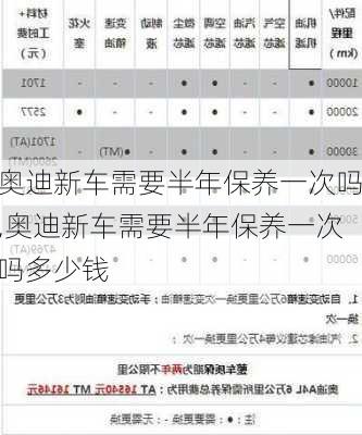 奥迪新车需要半年保养一次吗,奥迪新车需要半年保养一次吗多少钱