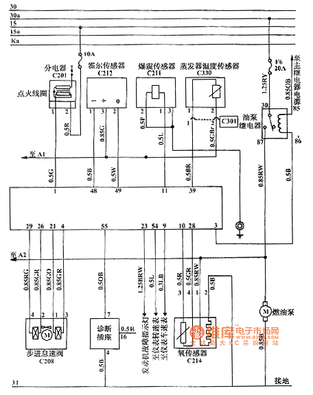 奇瑞qq车型的电路图,奇瑞qq车型的电路图解