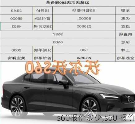 s60报价多少,s60 报价