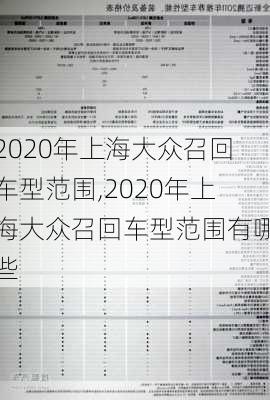 2020年上海大众召回车型范围,2020年上海大众召回车型范围有哪些