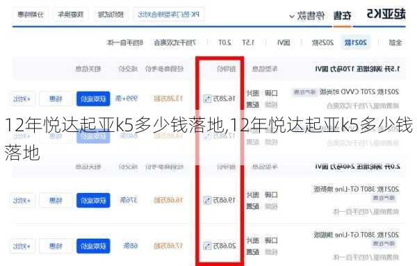 12年悦达起亚k5多少钱落地,12年悦达起亚k5多少钱落地