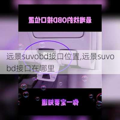 远景suvobd接口位置,远景suvobd接口在哪里