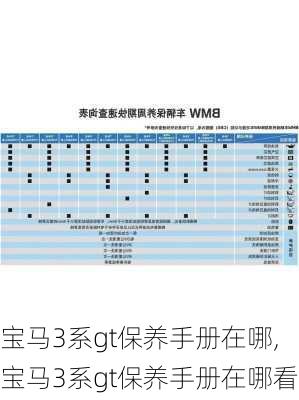 宝马3系gt保养手册在哪,宝马3系gt保养手册在哪看