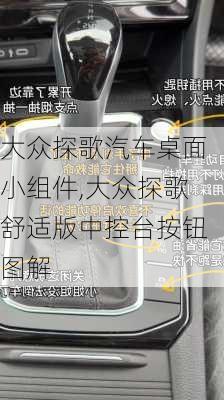 大众探歌汽车桌面小组件,大众探歌舒适版中控台按钮图解