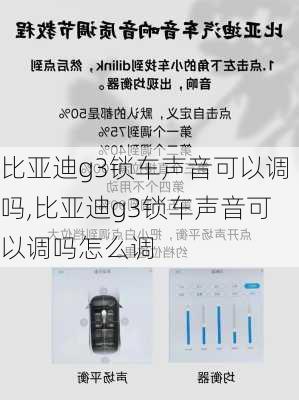 比亚迪g3锁车声音可以调吗,比亚迪g3锁车声音可以调吗怎么调