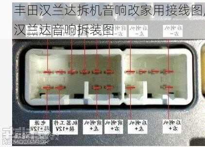 丰田汉兰达拆机音响改家用接线图,汉兰达音响拆装图