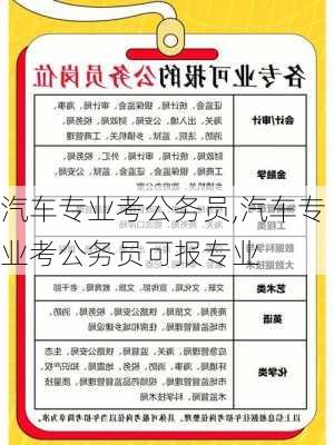 汽车专业考公务员,汽车专业考公务员可报专业