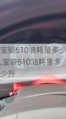 宝骏610油耗是多少,宝骏610油耗是多少升