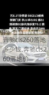 奔驰cls260落地多少钱,奔驰cls260落地价