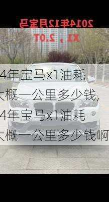 14年宝马x1油耗大概一公里多少钱,14年宝马x1油耗大概一公里多少钱啊