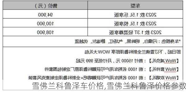 雪佛兰科鲁泽车价格,雪佛兰科鲁泽价格参数