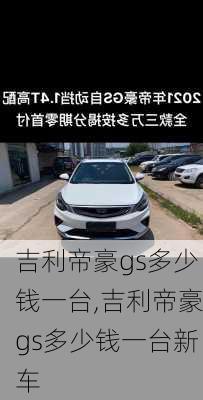 吉利帝豪gs多少钱一台,吉利帝豪gs多少钱一台新车