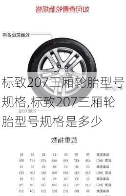 标致207三厢轮胎型号规格,标致207三厢轮胎型号规格是多少