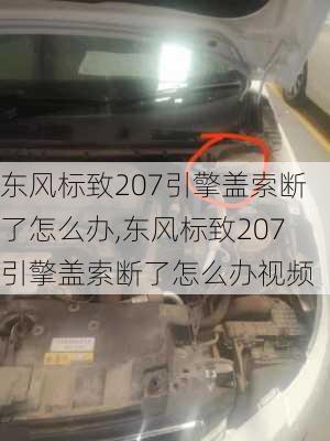 东风标致207引擎盖索断了怎么办,东风标致207引擎盖索断了怎么办视频