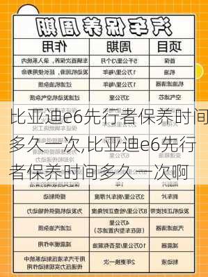 比亚迪e6先行者保养时间多久一次,比亚迪e6先行者保养时间多久一次啊