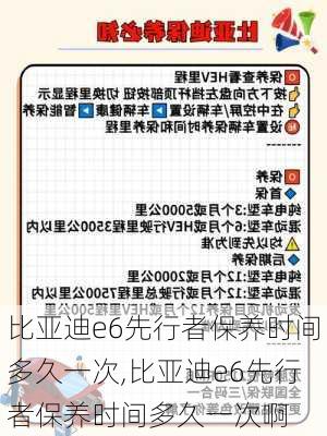 比亚迪e6先行者保养时间多久一次,比亚迪e6先行者保养时间多久一次啊