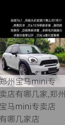 郑州宝马mini专卖店有哪几家,郑州宝马mini专卖店有哪几家店