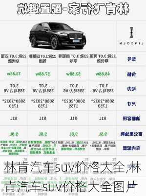 林肯汽车suv价格大全,林肯汽车suv价格大全图片