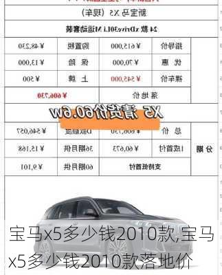 宝马x5多少钱2010款,宝马x5多少钱2010款落地价