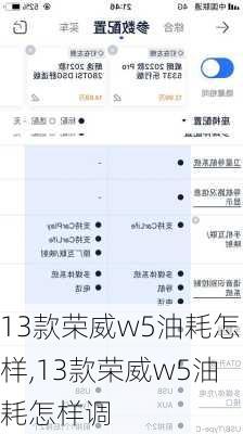 13款荣威w5油耗怎样,13款荣威w5油耗怎样调