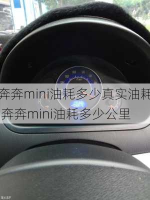 奔奔mini油耗多少真实油耗,奔奔mini油耗多少公里