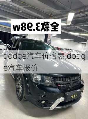 dodge汽车价格表,dodge汽车报价