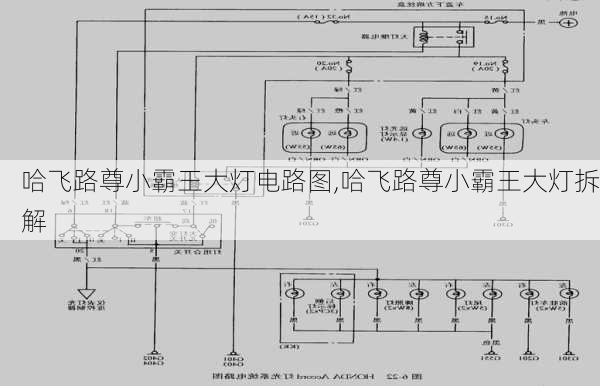 哈飞路尊小霸王大灯电路图,哈飞路尊小霸王大灯拆解