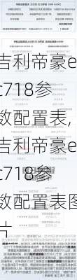 吉利帝豪ec718参数配置表,吉利帝豪ec718参数配置表图片